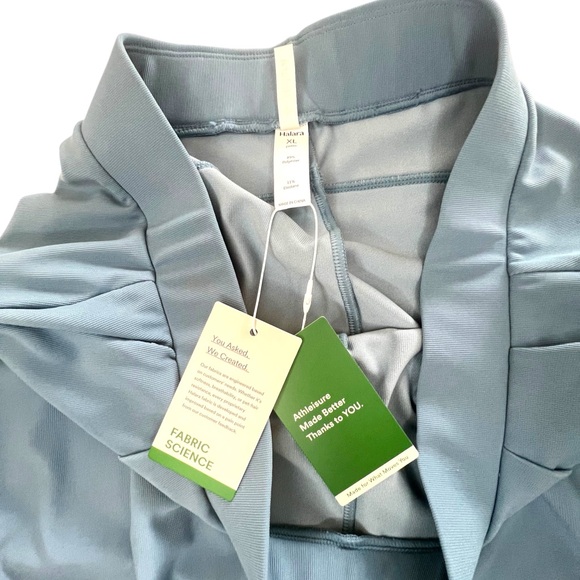 Halara Flex Micro Waffle Pants PXL Light Blue Wide-Leg High Rise Pockets NEW - Picture 11 of 14